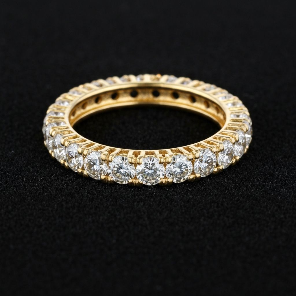 Pavé diamond eternity bands