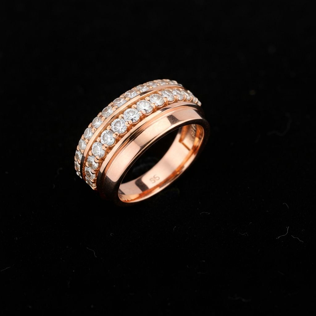 Rose gold diamond eternity ring