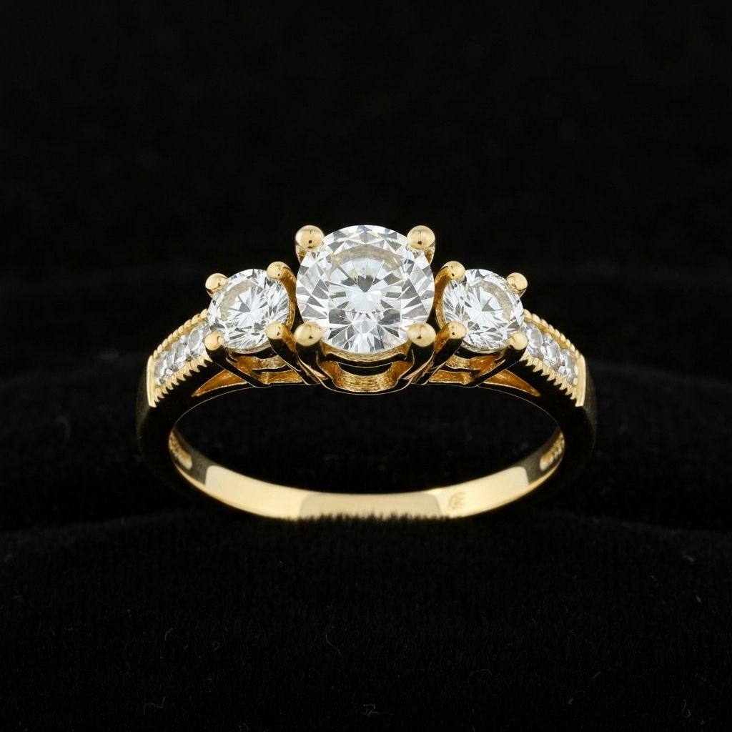 Three-stone anniversary ring