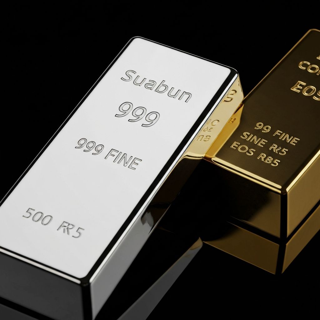 Silver and gold bar comparison
