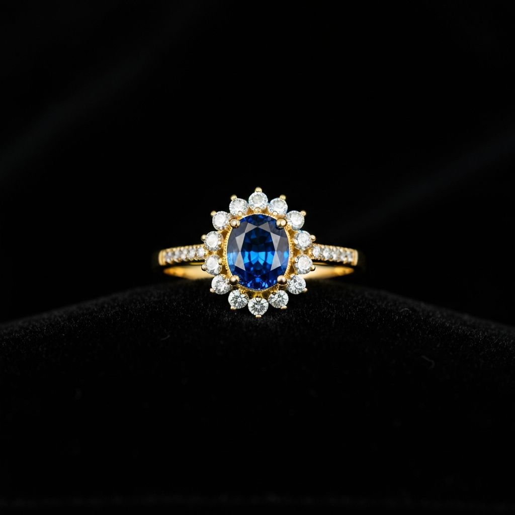 Sapphire and diamond ring